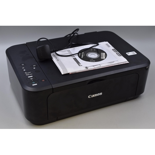 545 - Cannon PIXMA MG3600 scanner printer in as new condition (1 month old) with paperwork and driver disk