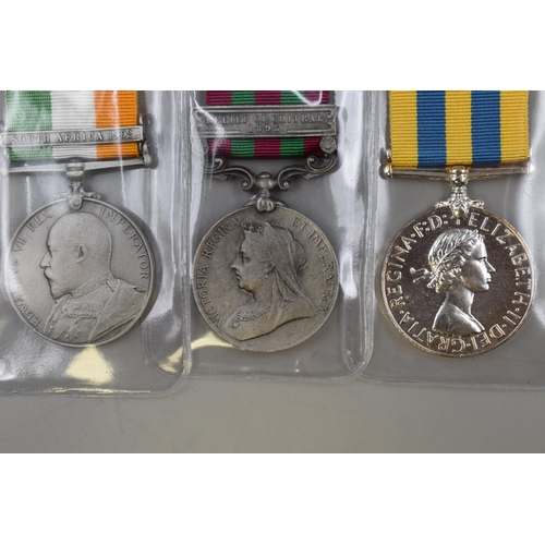 262 - Three Replica Military Service Medals Korea, India, and South Africa