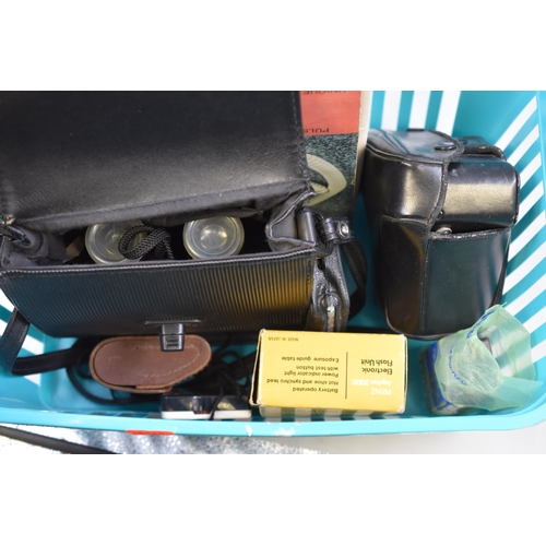 678 - A Pair of Regent 8x30 Binoculars, And Various Camera Accessories. Includes Medis Range Finder, Prinz... 