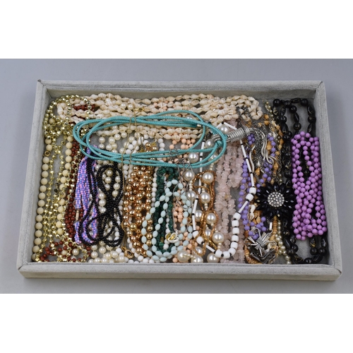 183 - A Selection of Designer Mostly Beaded Jewellery, Includes Mother of Pearl, Seashell, Malachite, And ... 