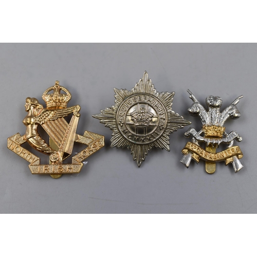 269 - Three Military Badges including 4th / 7th Royal Dragoon Guards, North Irish Horse, and 3rd Carabinie... 