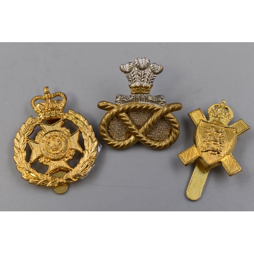 275 - Three Military Badges including Radnor Home Guard, Royal Jersey Light Infantry and Staffordshire Reg... 