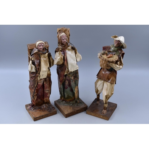 283 - Three Unusual Mexican Folk Art Papier Mache Figures, Tallest Approx 31cm