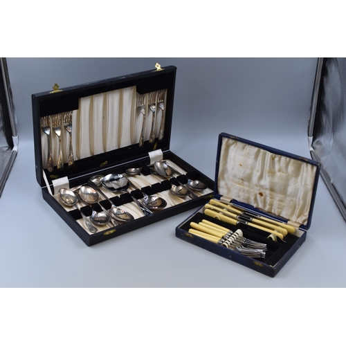 316 - Selection of Silver Plated Cutlery both Cased ) one Complete