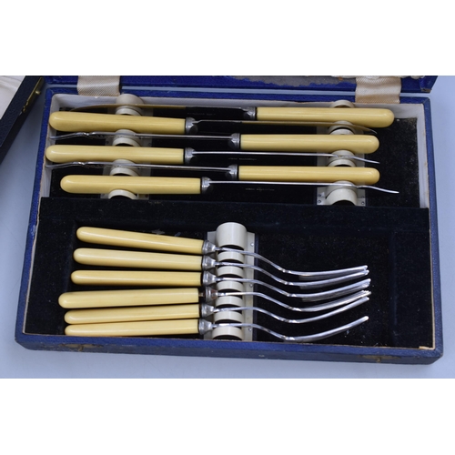 316 - Selection of Silver Plated Cutlery both Cased ) one Complete