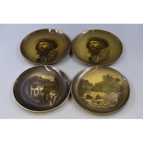 334 - A Set of Four Ridgway Clague Isle of Man Collectors Plates, Approx 23cm Diameter