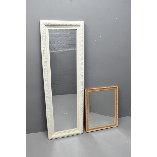 403 - Two bevelled edged mirrors, smallest is 23