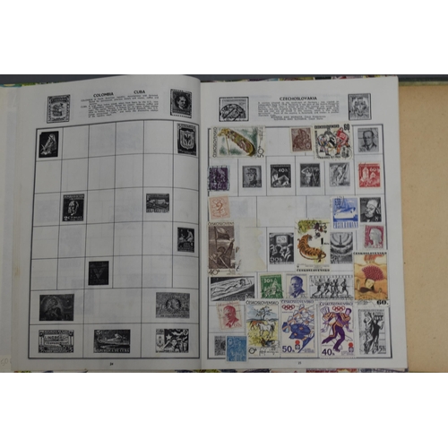 530 - Four Stamp Albums Containing Various Vintage Worldwide Stamps, Mixed UK Loose Stamps, And An Album C... 