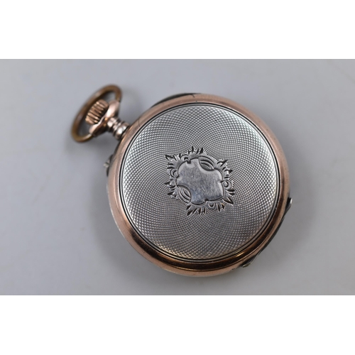 12 - A Vintage .800 Silver Cased 15 Jewels Pocket Watch, Working