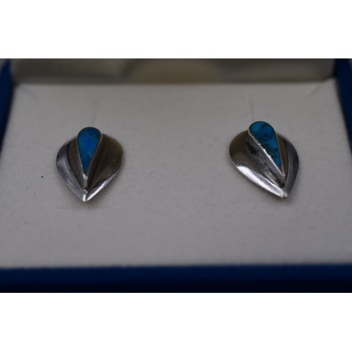 50 - Set of 3 Sterling Silver 925 Stud Earrings to Include Butterfly and Leaf Complete with Box