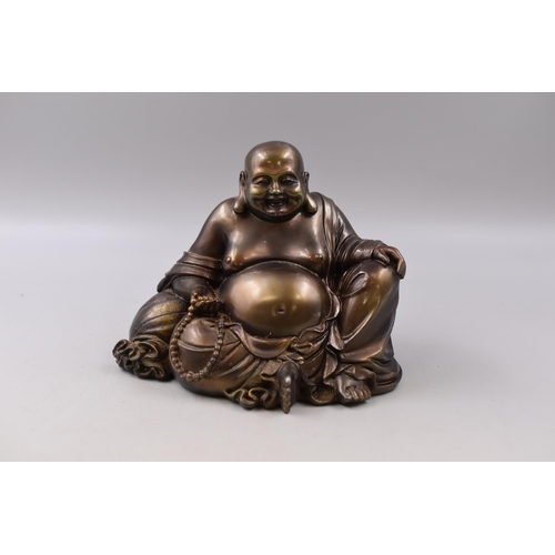 188 - A Bronzed Buddha Figure, Approx 16cm Tall. AF