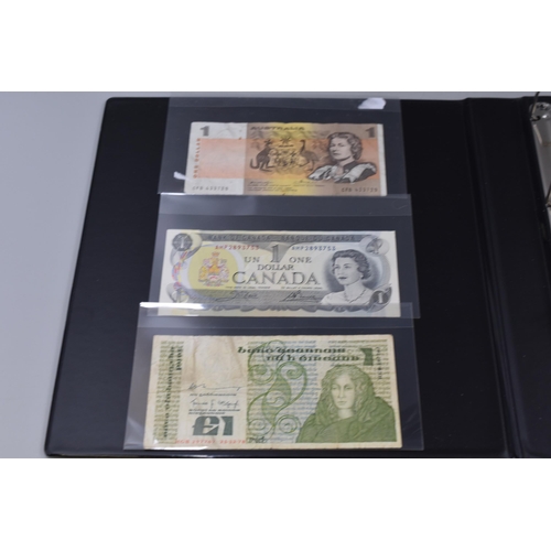 195 - Selection of 5 Bank Notes including Ten Shillings, Irish £1, Canadian $1 and More