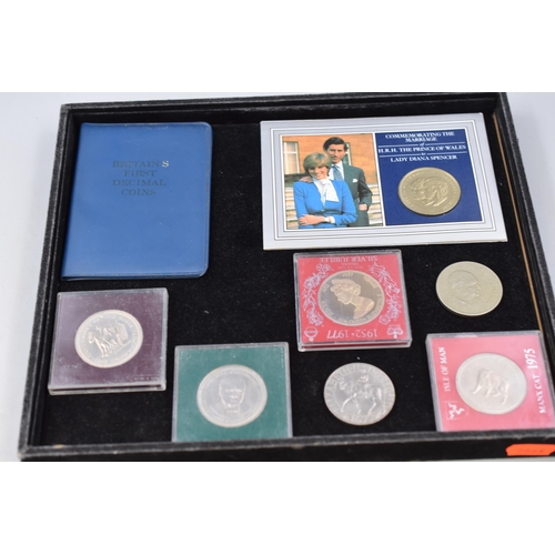 198 - Selection of Cased Crowns, Decimal Coin Set and More