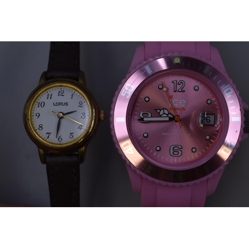 88 - Two Ladies Watches (Baby Pink Ice and Lorus) Both Working