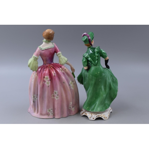 186 - Two Vintage Figurines (Royal Adderley The Can-Can Josette circa 1940s) and a Royal Winton Masquerade... 