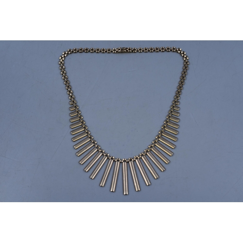 8 - A Hallmarked 9ct (375) Gold Cleopatra Necklace, Approx 27.15g