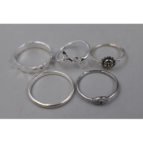 74 - Five Silver 925 Rings