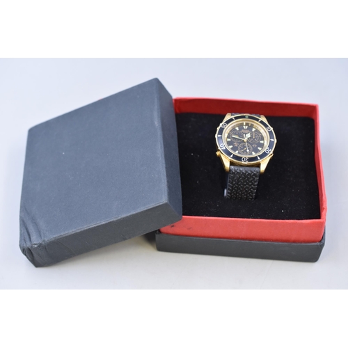 92 - Bulova Chronograph Alarm Marine Star Gents Watch with Rubberised Strap (Working)