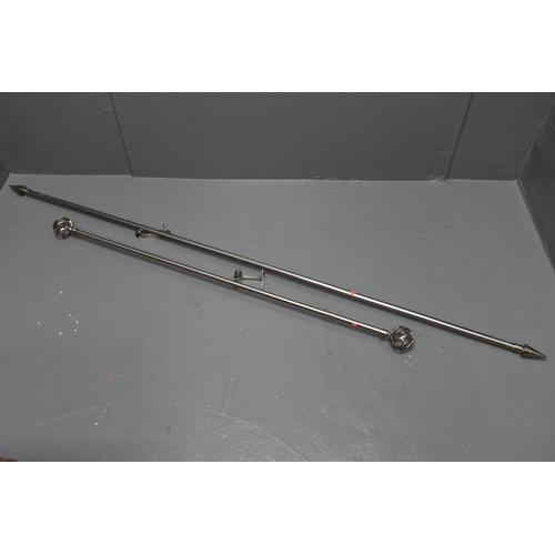 363 - Two metal curtain poles one is extendable (50-100