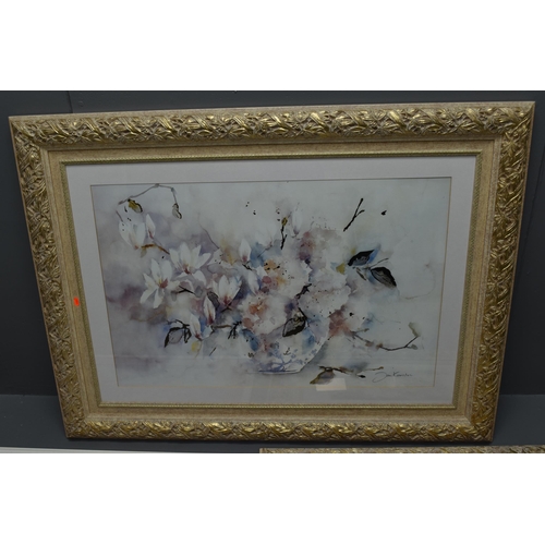 367 - Three Framed and Glazed Floral Prints To Include 'Sweet Dreams', 'Pink Tulips', And Other. Largest A... 