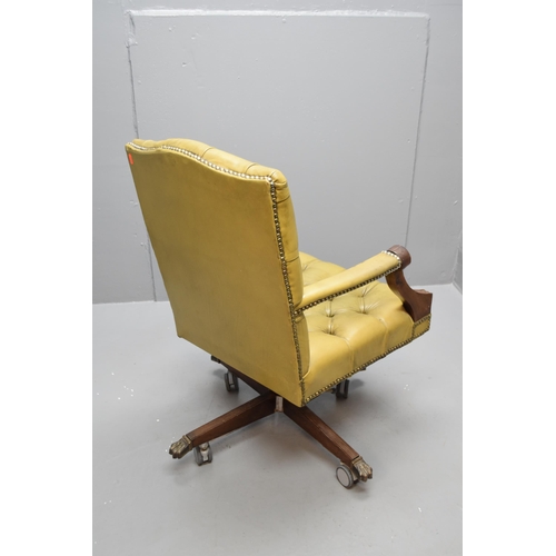 369 - Chesterfield Style Leather Captains Chair (a/f)