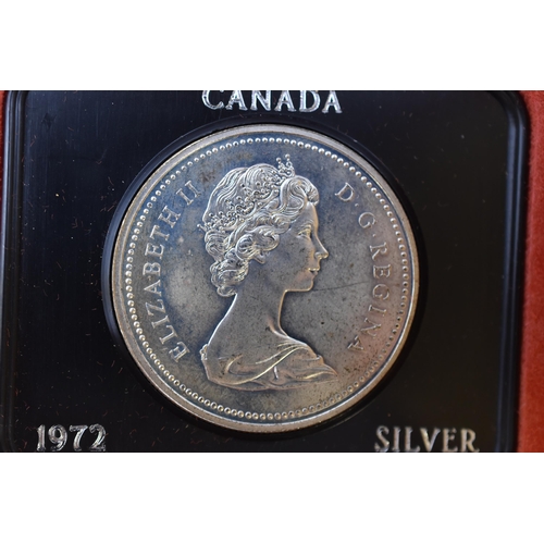 172 - Elizabeth II Canadian 1972 Silver Coin Complete with Case