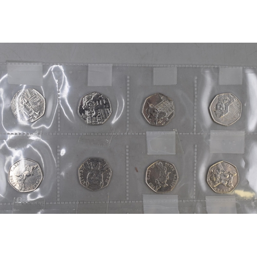 164 - Collection of 15 Collectable Fifty Pence Coins Including An Uncirculated Paddington Set and Assorted... 