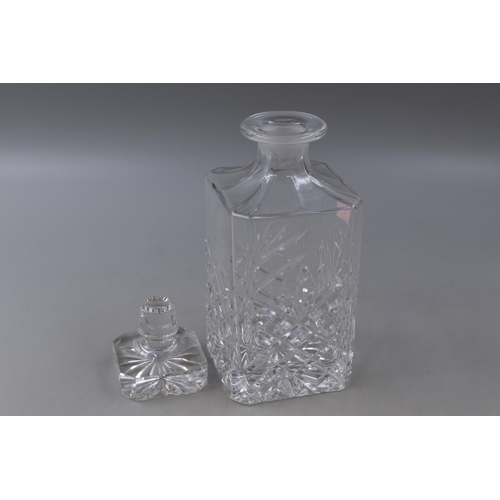 363 - A Cut Dublin Crystal Decanter With Stopper, Approx 23cm Tall