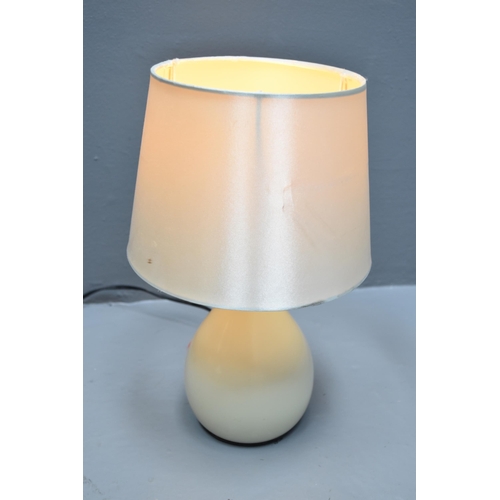 403 - Selection of 3 Cream Bedside Lamps (All Powers On When Tested)