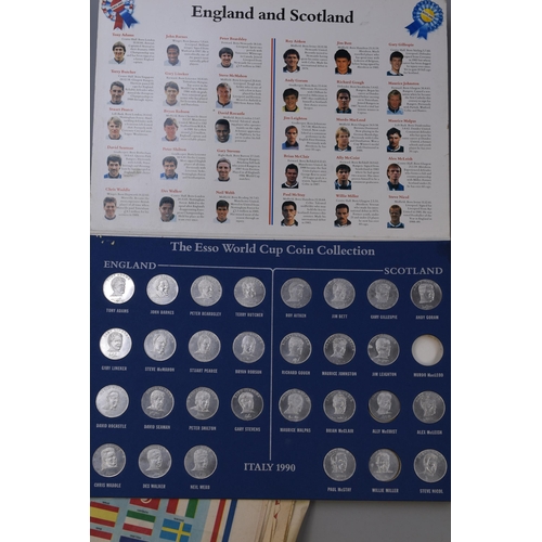 459 - Selection of Football of Retro Football Memorabilia including 1970s World Cup Guide, 1990s Esso Coin... 