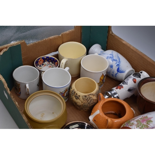 688 - Mixed Selection of Various Pottery to include Oriental Vases, Teapots, Royal Memorabilia and More