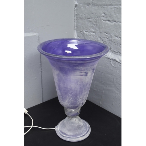 282 - Large Hand Blown Italian Glass Vase Lamp 19