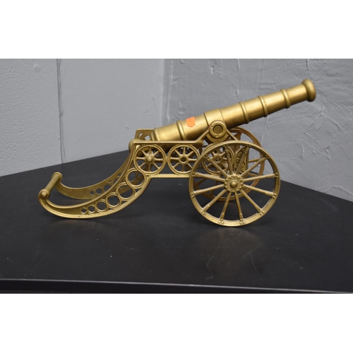 286 - A Brass Canon Model, Approx 42cm Long