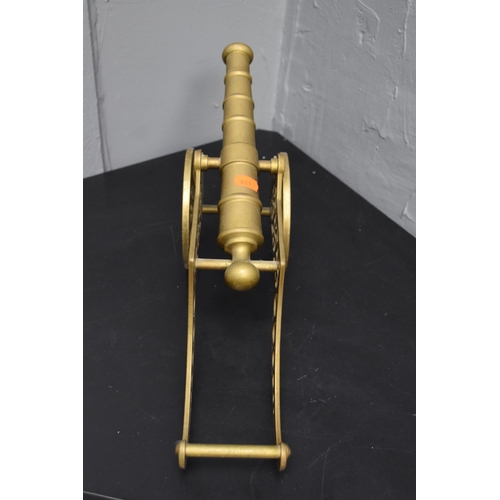 286 - A Brass Canon Model, Approx 42cm Long