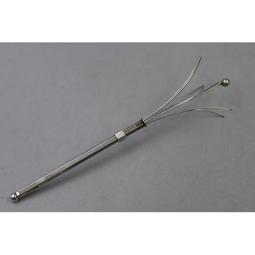 22 - Art Deco Sterling Silver Hallmarked Propelling Cocktail Stirrer