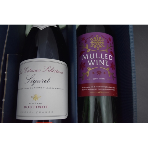 291 - Two Sealed Bottles of Wine in Display Box to include a 2020 Bottle of Leguet and a Bottle of Mulled ... 