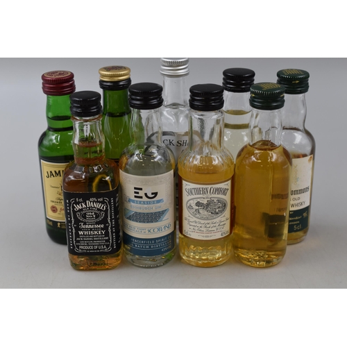 292 - Collection of Sealed Miniature Spirits to include Jack Daniels, Jim Beam, Southern Comfort, Black Sh... 