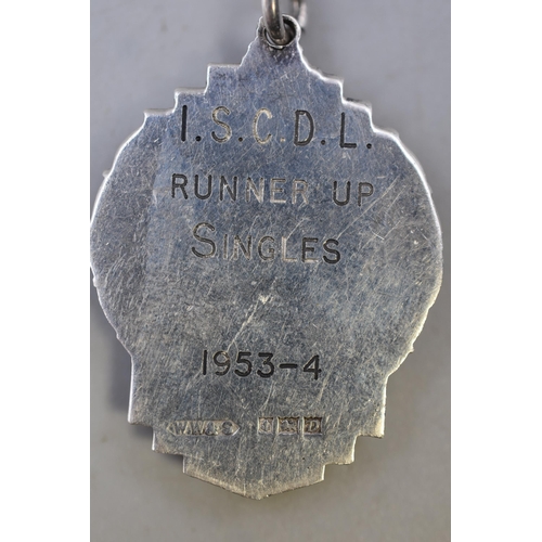 40 - Antique Hallmarked Birmingham Silver Engraved Runners Up Medal