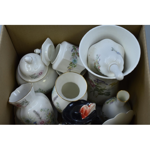 255 - Selection of Ceramics to include Aynsley Wild Tudor Ceramic Bone China - Pin Dish, Vases, Bell, Acor... 