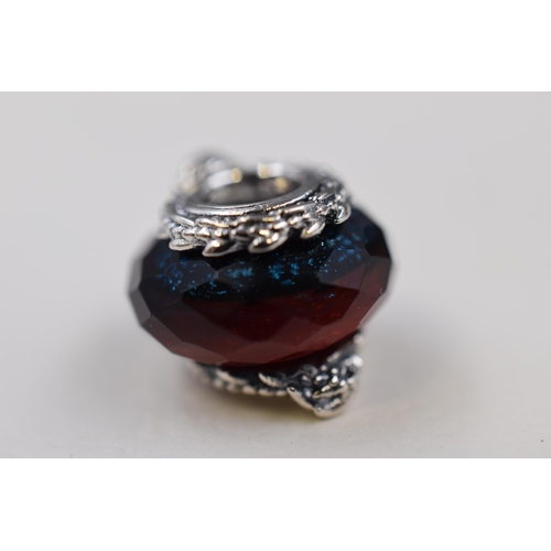 60 - A Pandora x HBO's Game of Thrones 925. Silver and Murano Glass Game of Ice and Fire Charm, With Gift... 