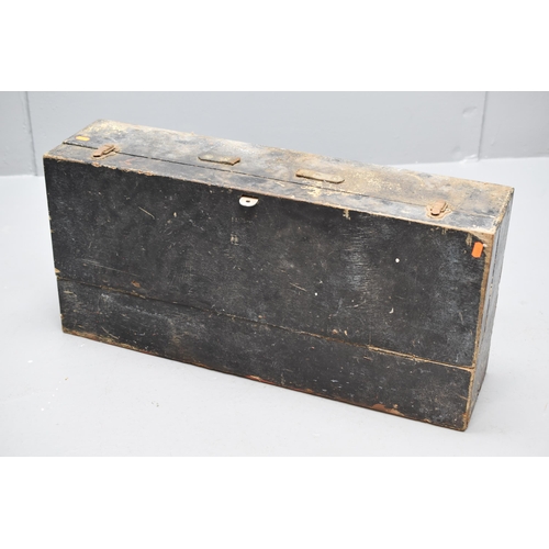 510 - Hand Made Tool Box Complete with The Contentd of what seems to be a Industrial Pipe Fitters Tools Ve... 