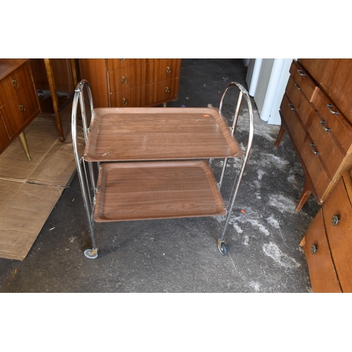 511 - Vintage 1970s Pressalit folding tea trolley (32