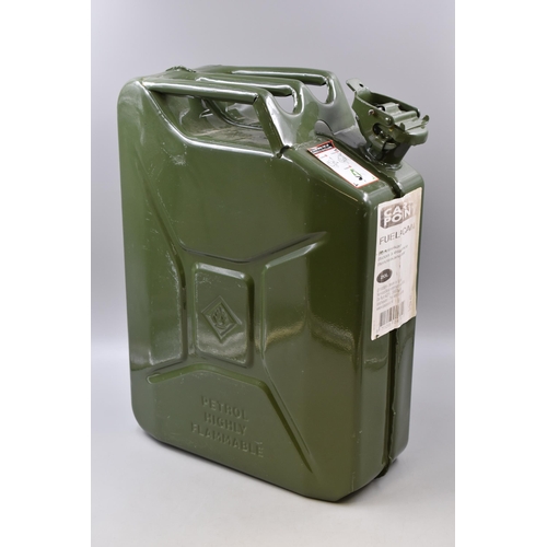 519 - As New 20L Steel Jerry Can