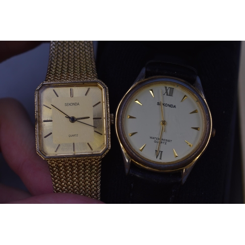 131 - Two Quartz Sekonda Watches (one A/F) Both Complete with Box