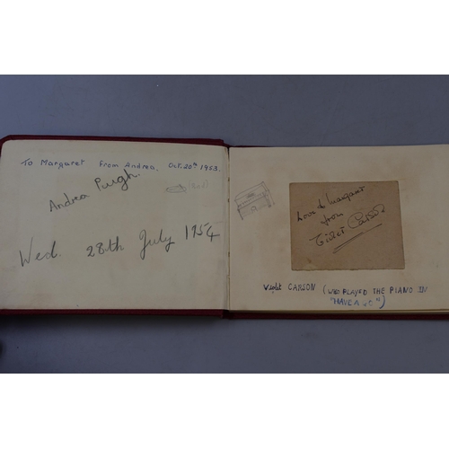 171 - A Vintage 1950s Autograph Book To Include Eve Boswell, Adam Faith, Violet Carson, And Others