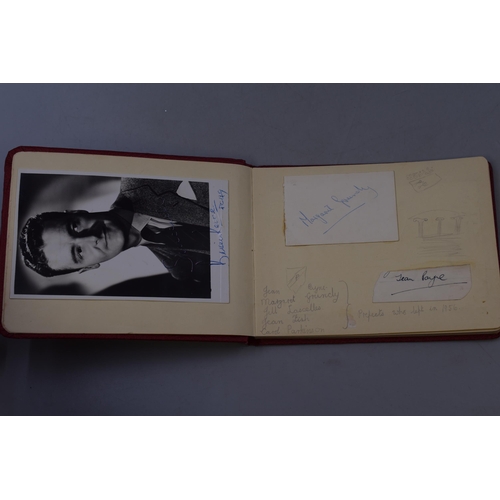 171 - A Vintage 1950s Autograph Book To Include Eve Boswell, Adam Faith, Violet Carson, And Others