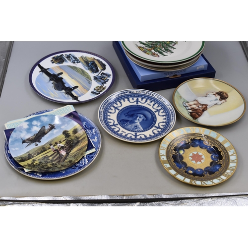 370 - Selection of Plates to include Three Military / RAF Collectors Plates some with Certification, Hilse... 