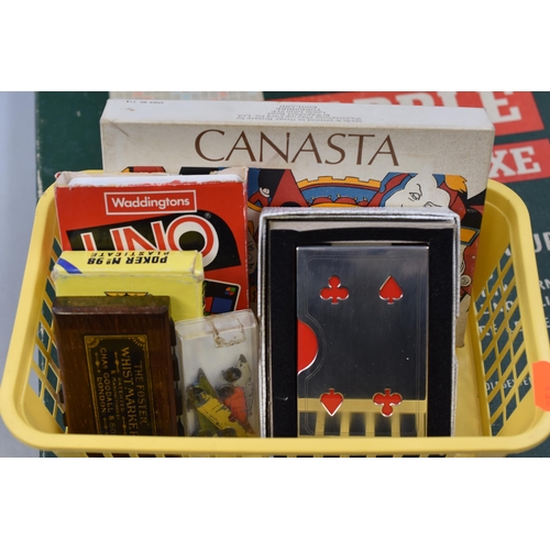 447 - Collection of Vintage Games to include Scrabble De Luxe, The Foster Whist Marker, Uno, Waddingtons G... 