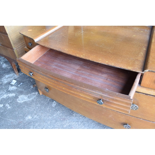 500 - Vintage Mahogany Dresser with Chest of Drawers 61