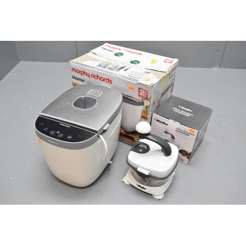 603 - Morphy Richards Homebake Bread Maker, and a Mueller Ultra Kitchen Chopper